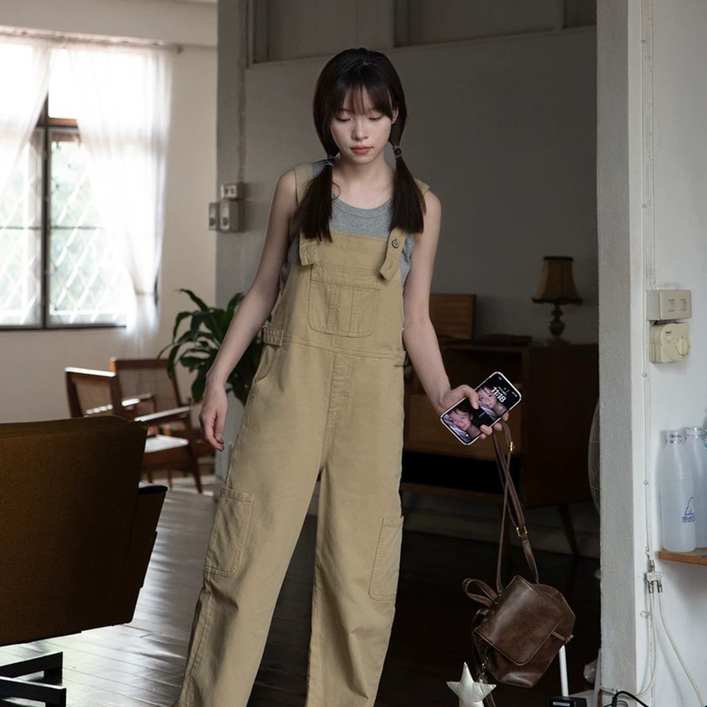 Casual Women's Beige Overalls